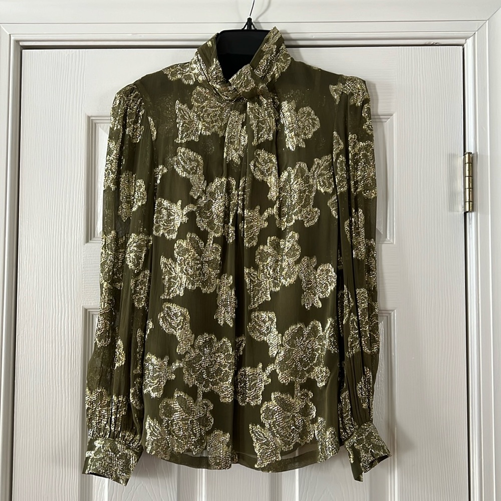 Mille green blouse